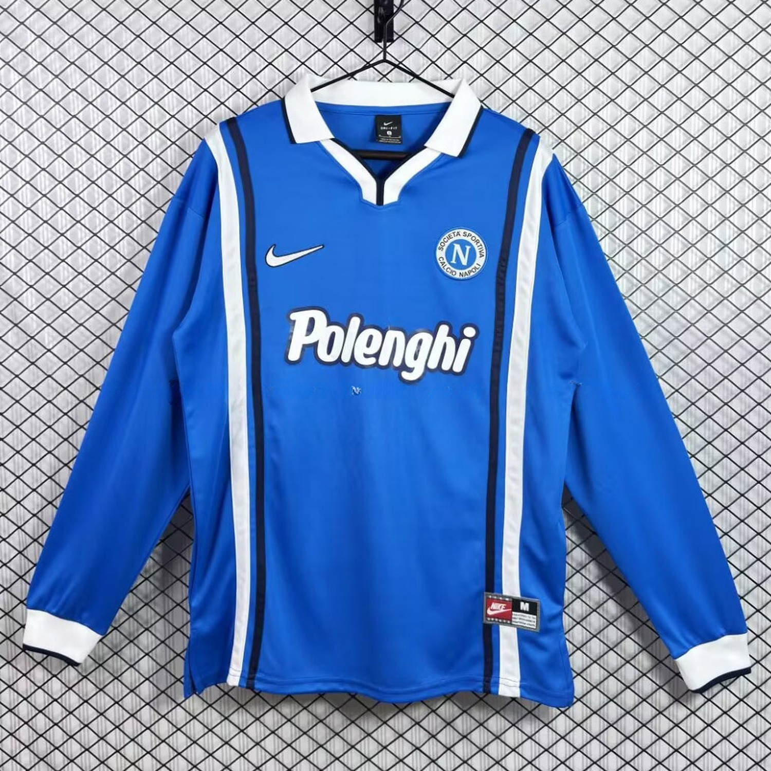 Retro Napoli 1997-98 Home Long Sleeves Jersey - UnitedFutballJersey