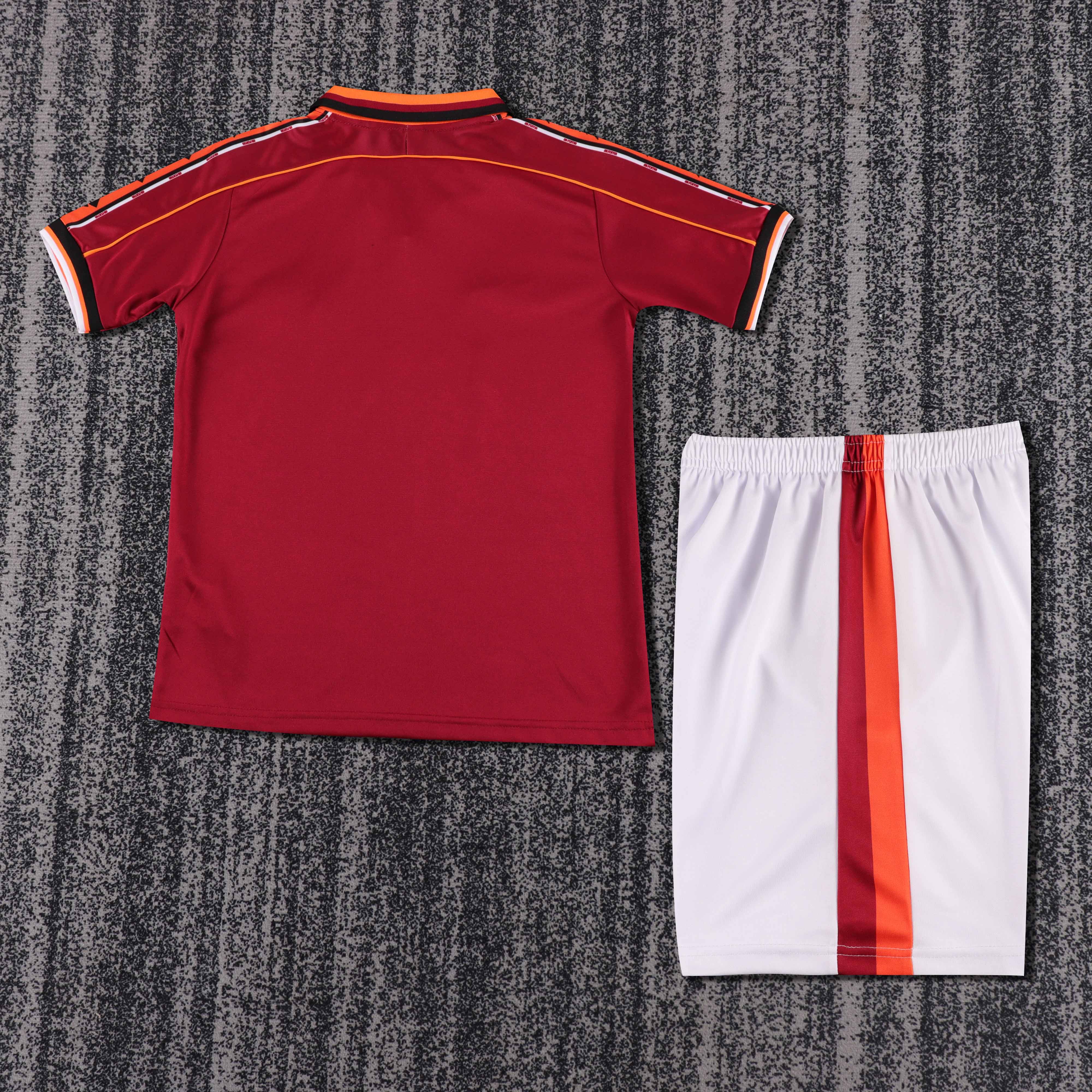1998/1999 Retro Roma Home Soccer Jersey 1:1 Thai Quality Kids Size
