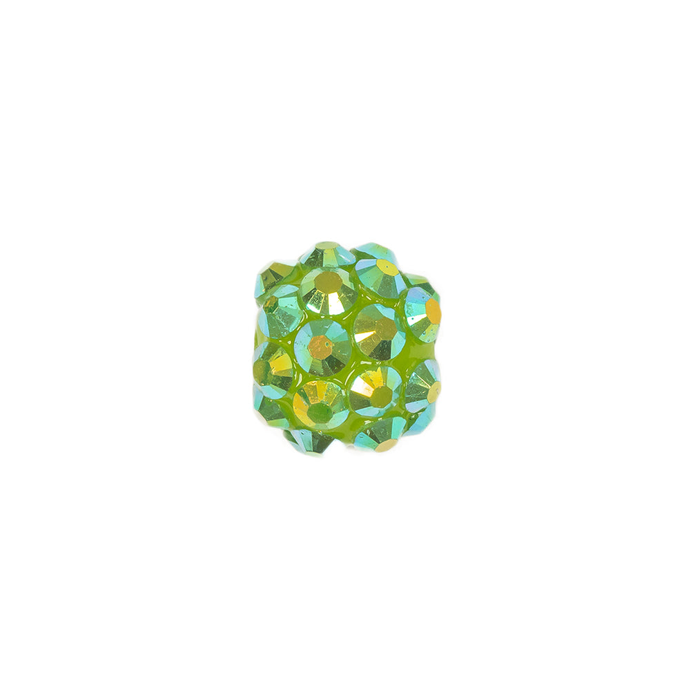 Green AB Rhinestone and Resin Faceted 12mm Beads - 10pc - Joann Fabrics