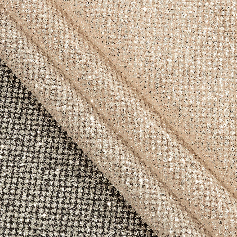 Tulle with Metallic Platinum Glitter - Powder - Platina Collection - Joann Fabrics