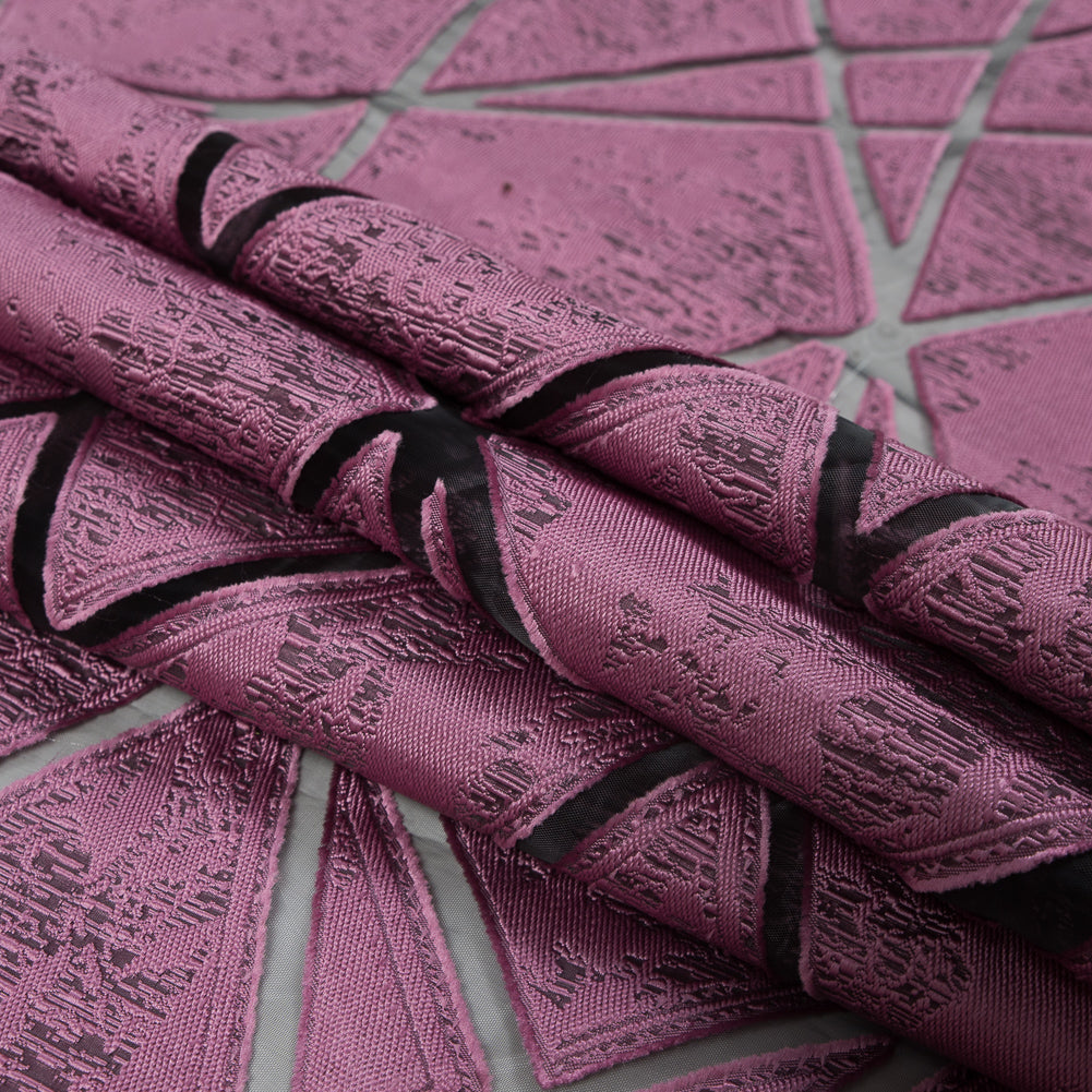 Pink Geometric Burnout Jacquard - Joann Fabrics
