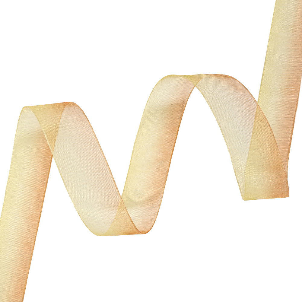 Sheer Yellow and Orange Ombre Ribbon - 0.875