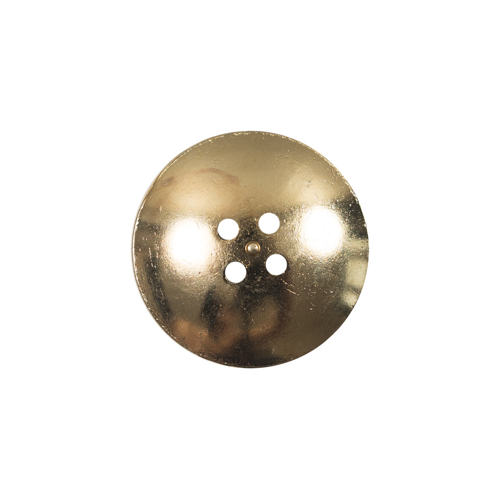 Italian Black and Gold Metal 4-Hole Button - 32L/20mm - Joann Fabrics