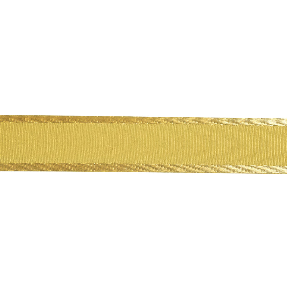 Yellow Satin-Edged Grosgrain Ribbon - 0.625
