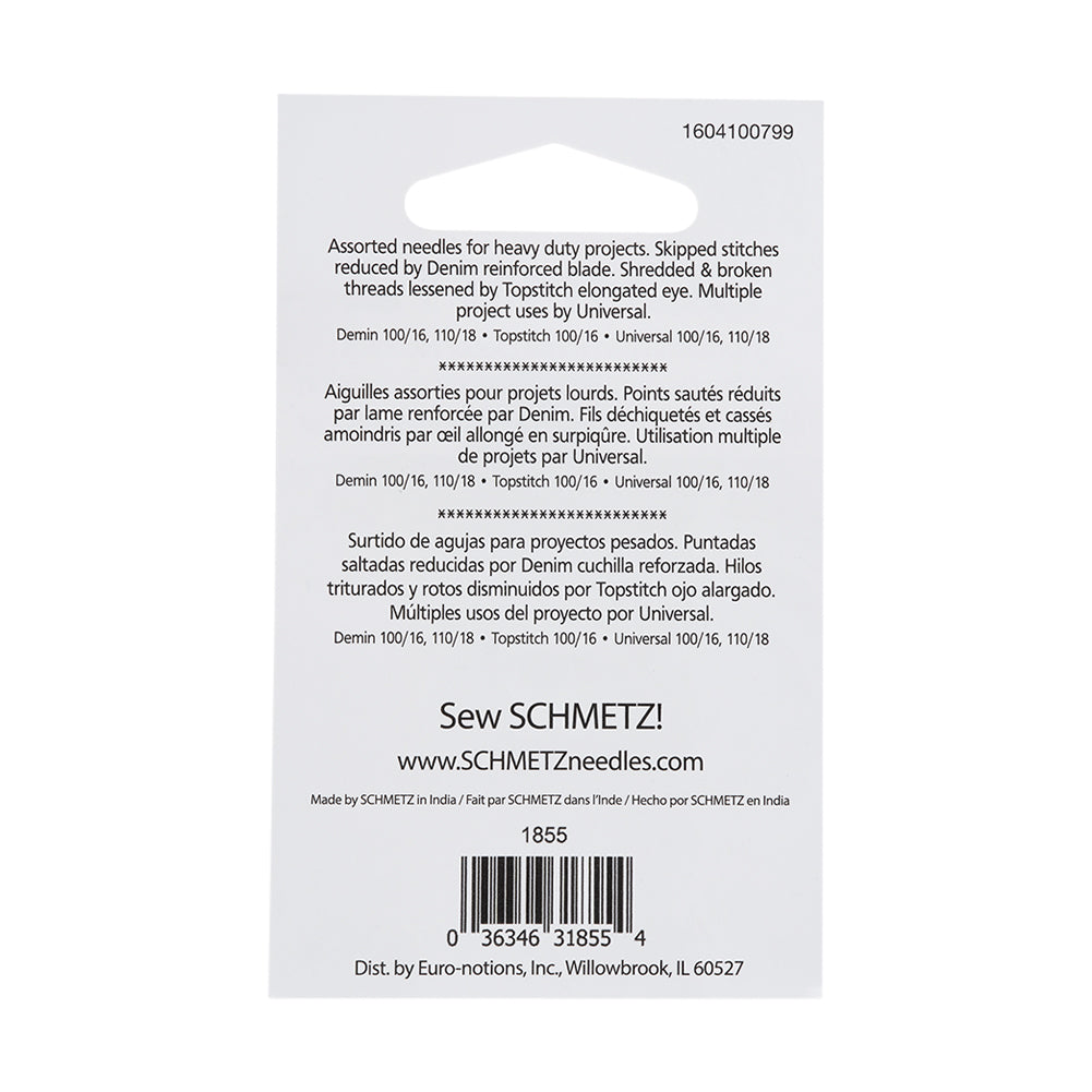 Schmetz Upholstery and Home Decor Machine Needles - Assorted Sizes and Types - 5 ct - Joann Fabrics