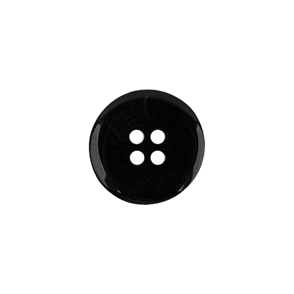 Italian Black Shallow Plate Style 4-Hole Plastic Suiting Button - 24L/15mm - Joann Fabrics