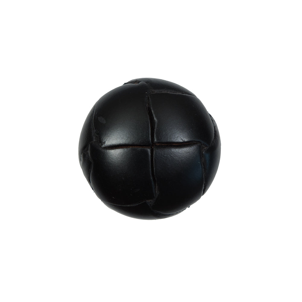 Black Leather Shank Back Button - 32L/20mm - Joann Fabrics