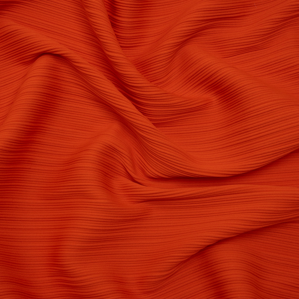 Ribbed Stretch Polyester Double Knit by Mara Hoffman - Blaze Orange - Designer Deadstock - Joann Fabrics