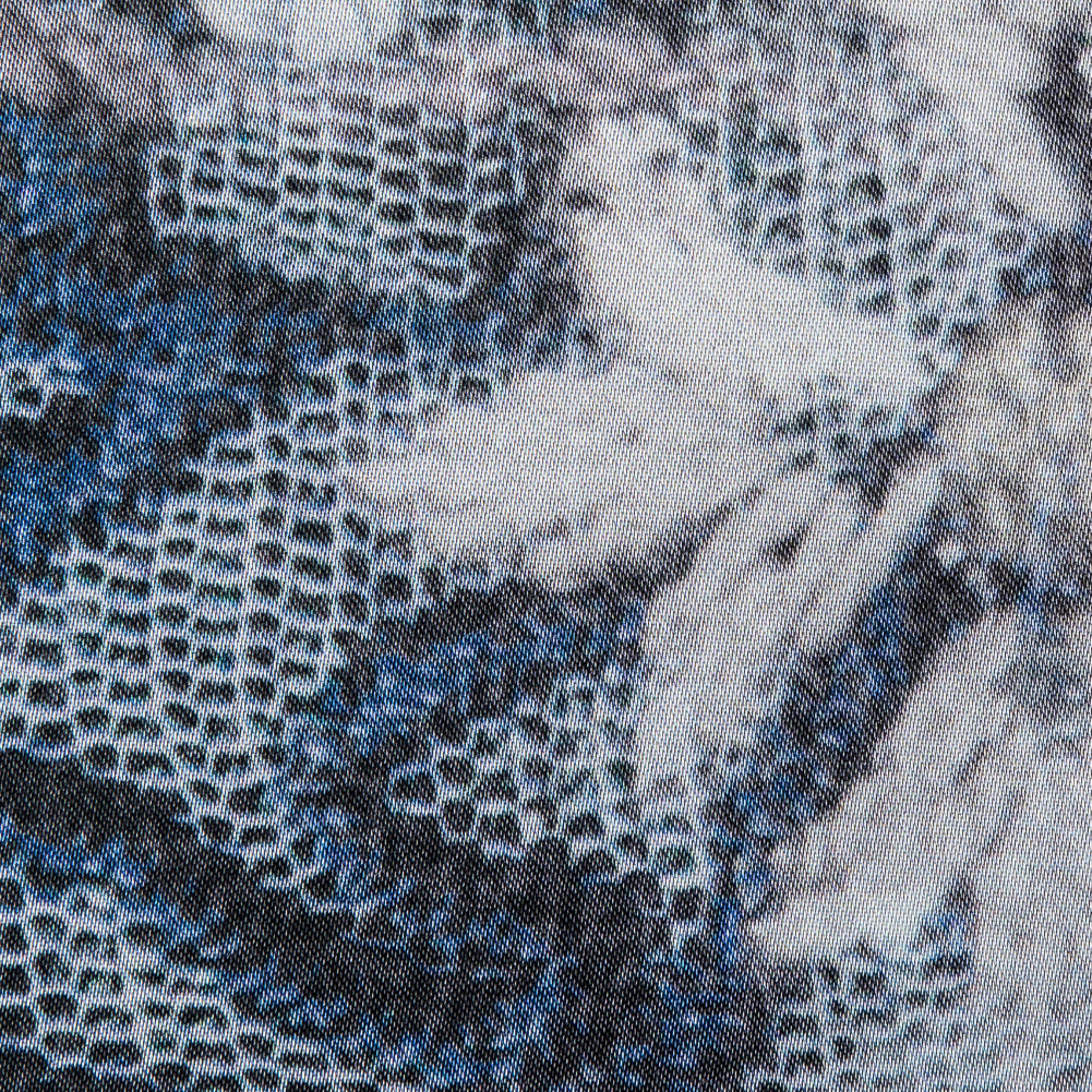 Italian Blue Floral Digitally Printed Polyester Charmeuse - Joann Fabrics