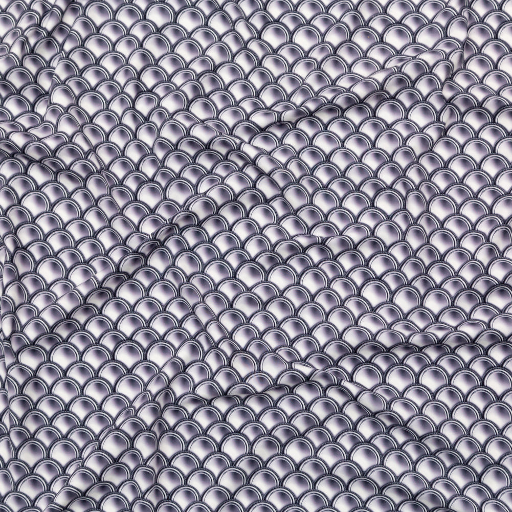 Compression Swimwear Tricot, UV Protective with Aloe Vera Microcapsules - Silver Coins - Caye Collection - Joann Fabrics