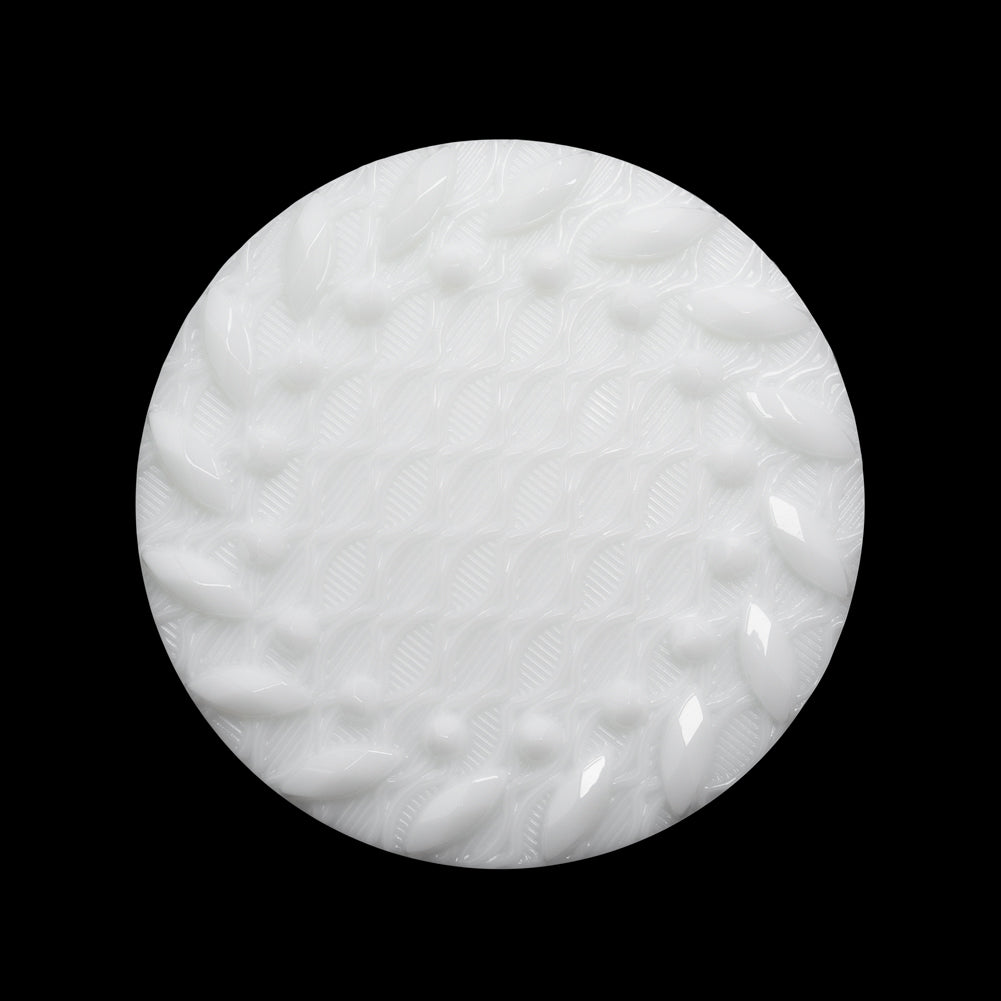 Plastic Shank Back Button - White Faux Gems and Latticework - 44L/28mm - Joann Fabrics