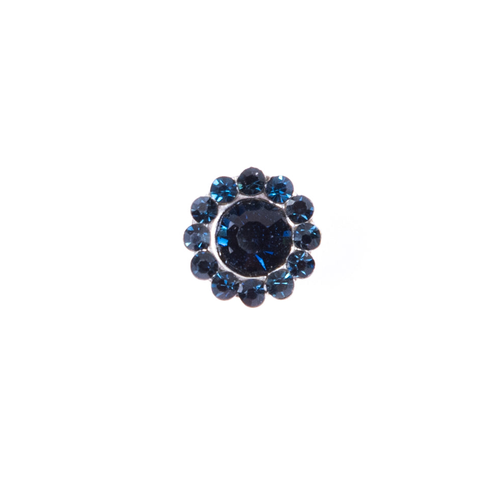 Italian Navy Rhinestone Shank Back Button - 14L/9mm - Joann Fabrics