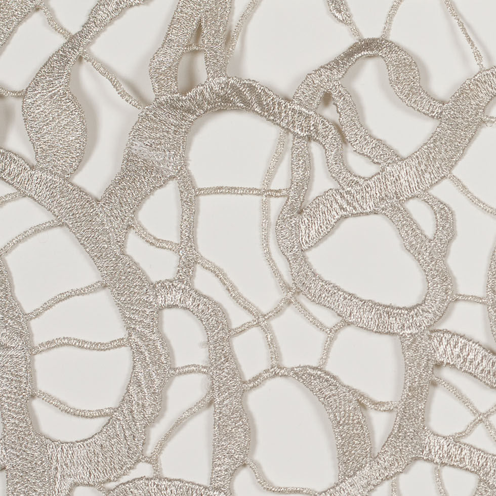 Guipure Lace - Metallic Silver Abstract - Joann Fabrics