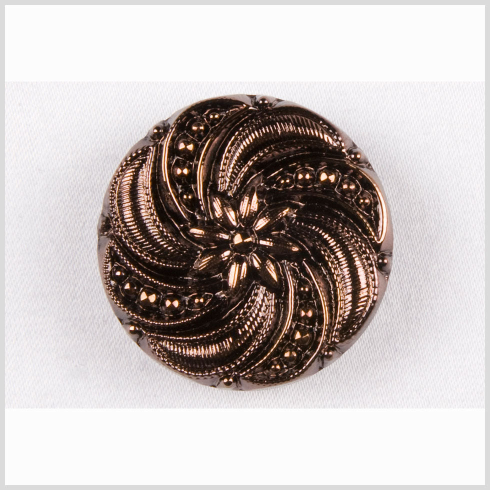 Copper Floral and Swirl Glass Button - 28L/18mm - Joann Fabrics