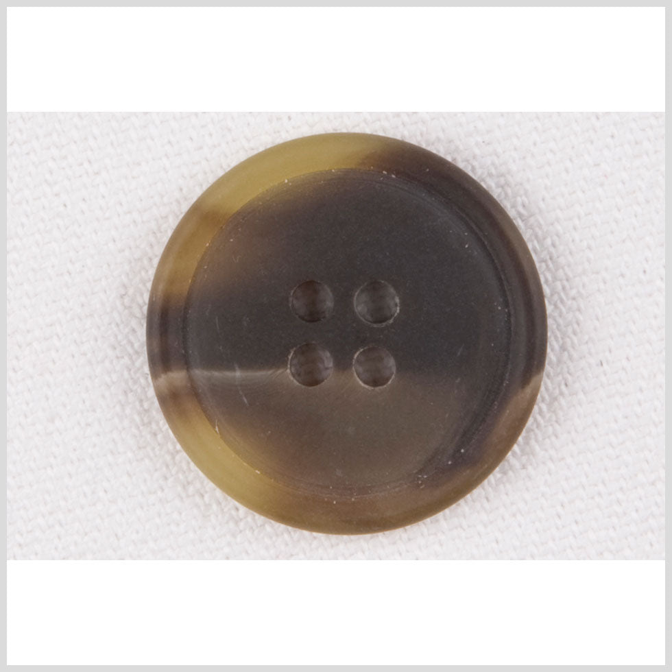 Plastic 4-Hole Button - 28L/18mm - Olive Green and Dark Brown Swirls - Joann Fabrics