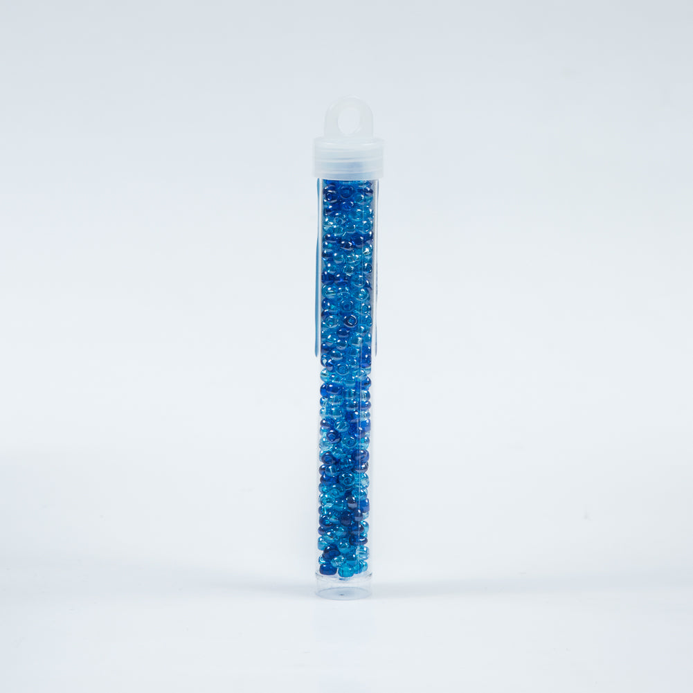 Blue and Aqua Mixed Czech Seed Beads - Size 6 - Joann Fabrics