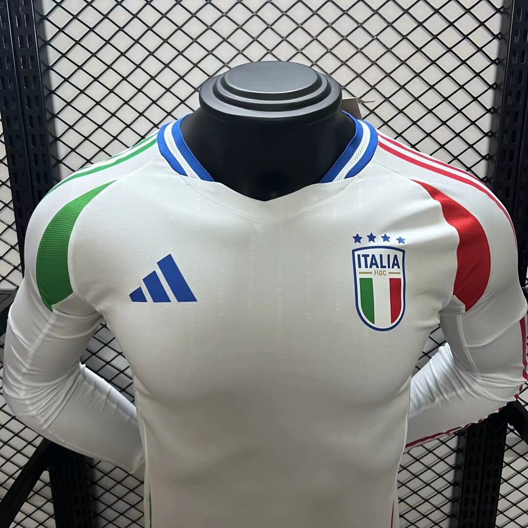 2024-2025 Player Version Italy Away Long Sleeve Football Shirt 1:1 Thai Quality