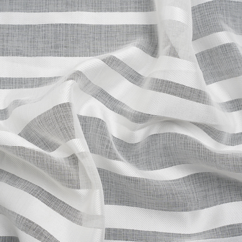 Famous Australian Designer White Sheer Stripes Polyester Woven - Joann Fabrics