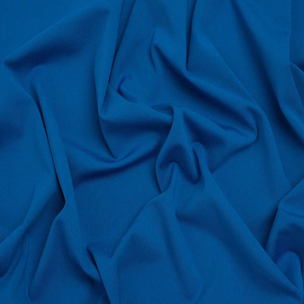 Stretch Recycled Polyester 1x1 Rib Knit - Royal Blue - Deadstock - Joann Fabrics