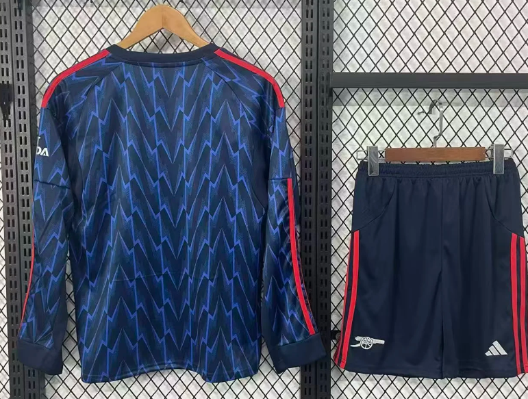 2025/2026 Long Sleeves Arsenal Away Football Shirt 1:1 Thai Quality Kids Size