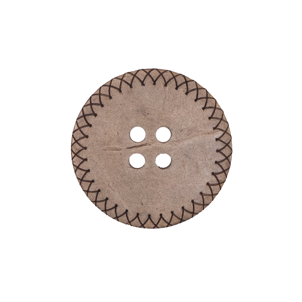 Italian Brown Etched Coconut Button - 36L/23mm - Joann Fabrics