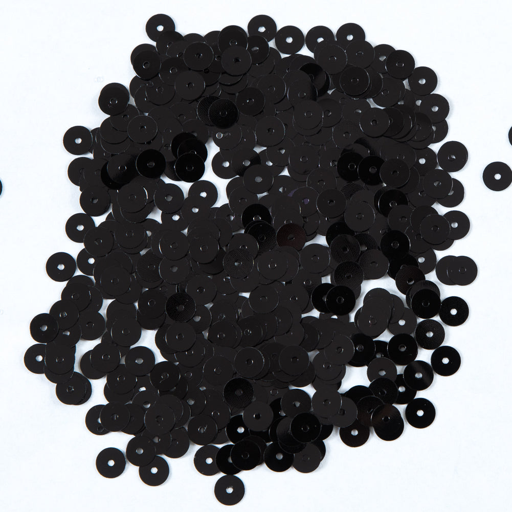 Bag of Black Transparent Bright Loose Sequins - 6mm - Joann Fabrics