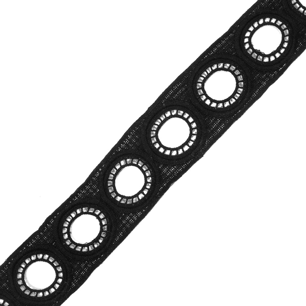 Black Geometric Venise Lace - 2