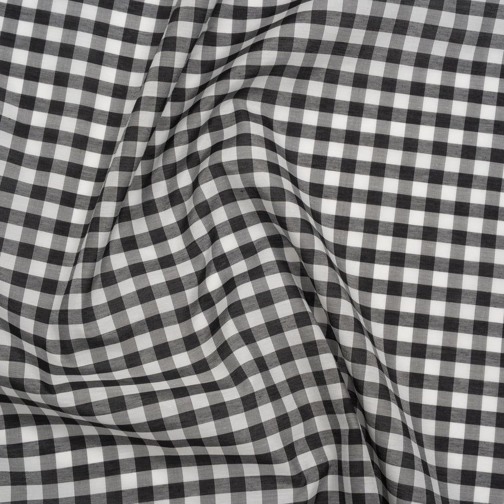 Silk and Cotton Voile - Black and White Gingham - Deadstock - Joann Fabrics