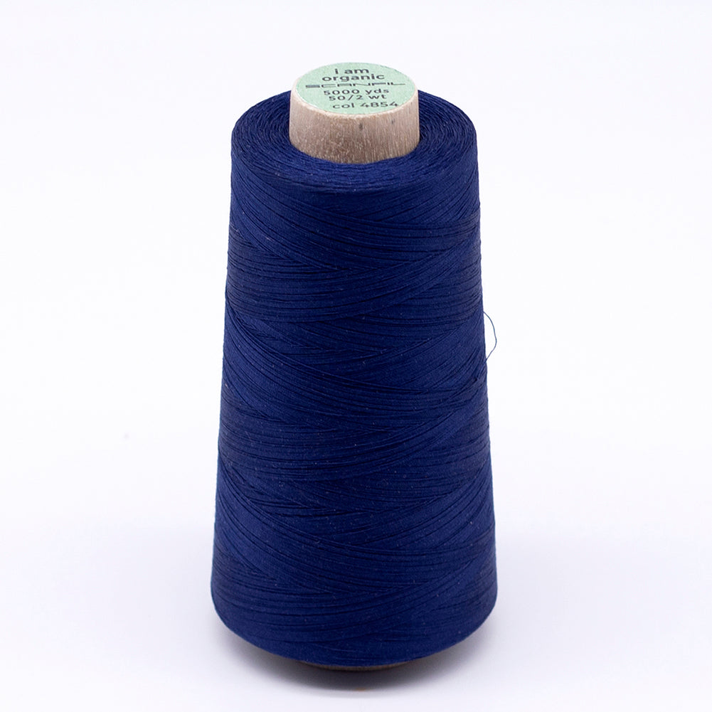SCANFIL® 50wt Organic Pima Cotton Thread 5000 yd Cones - 4854 Bellwether Blue - Joann Fabrics