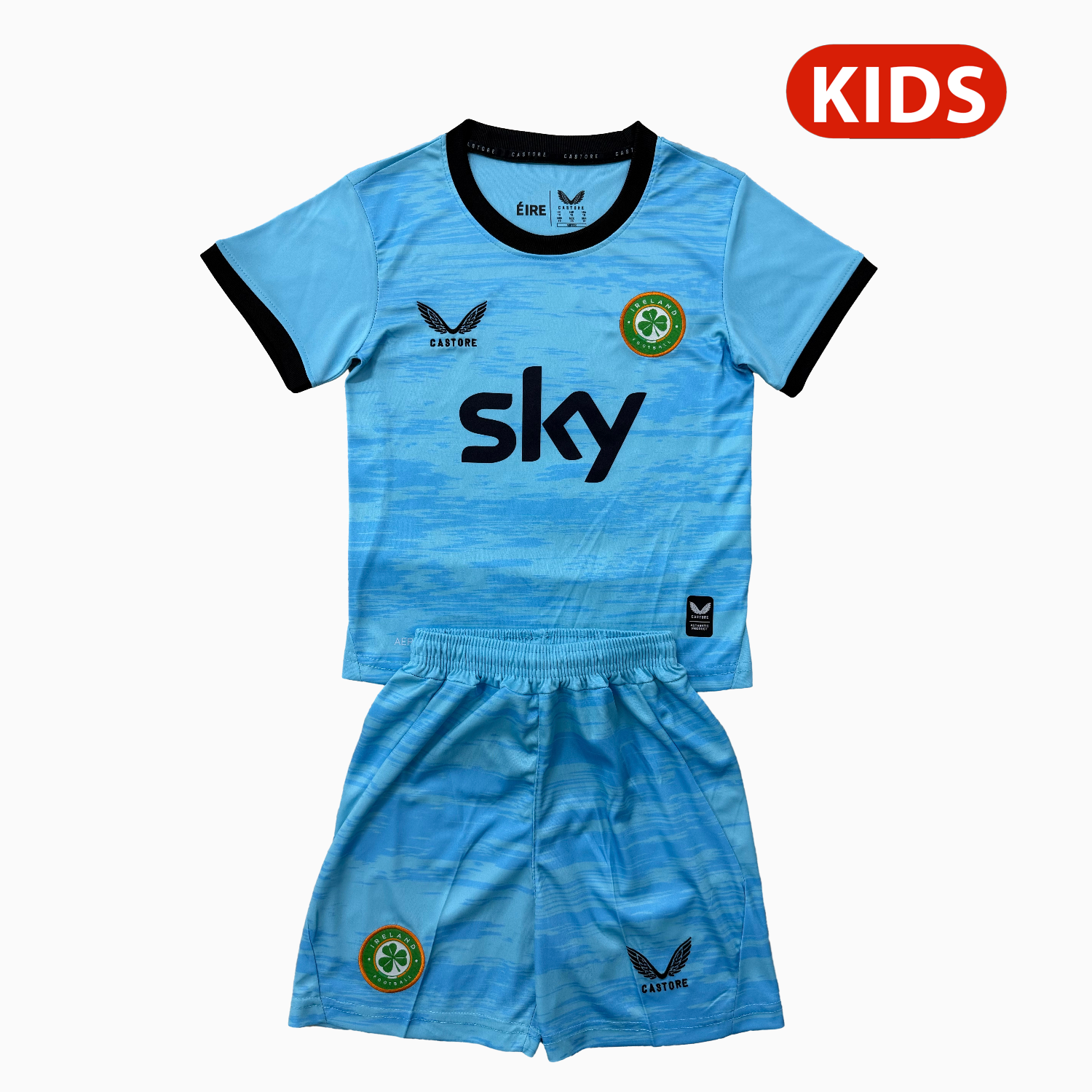Ireland 2026 Blue Goalkeeper Kids Kit - UnitedFutballJersey
