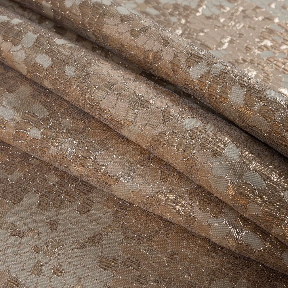Metallic Gold and Sun Kiss Beige Floral Brocade - Joann Fabrics