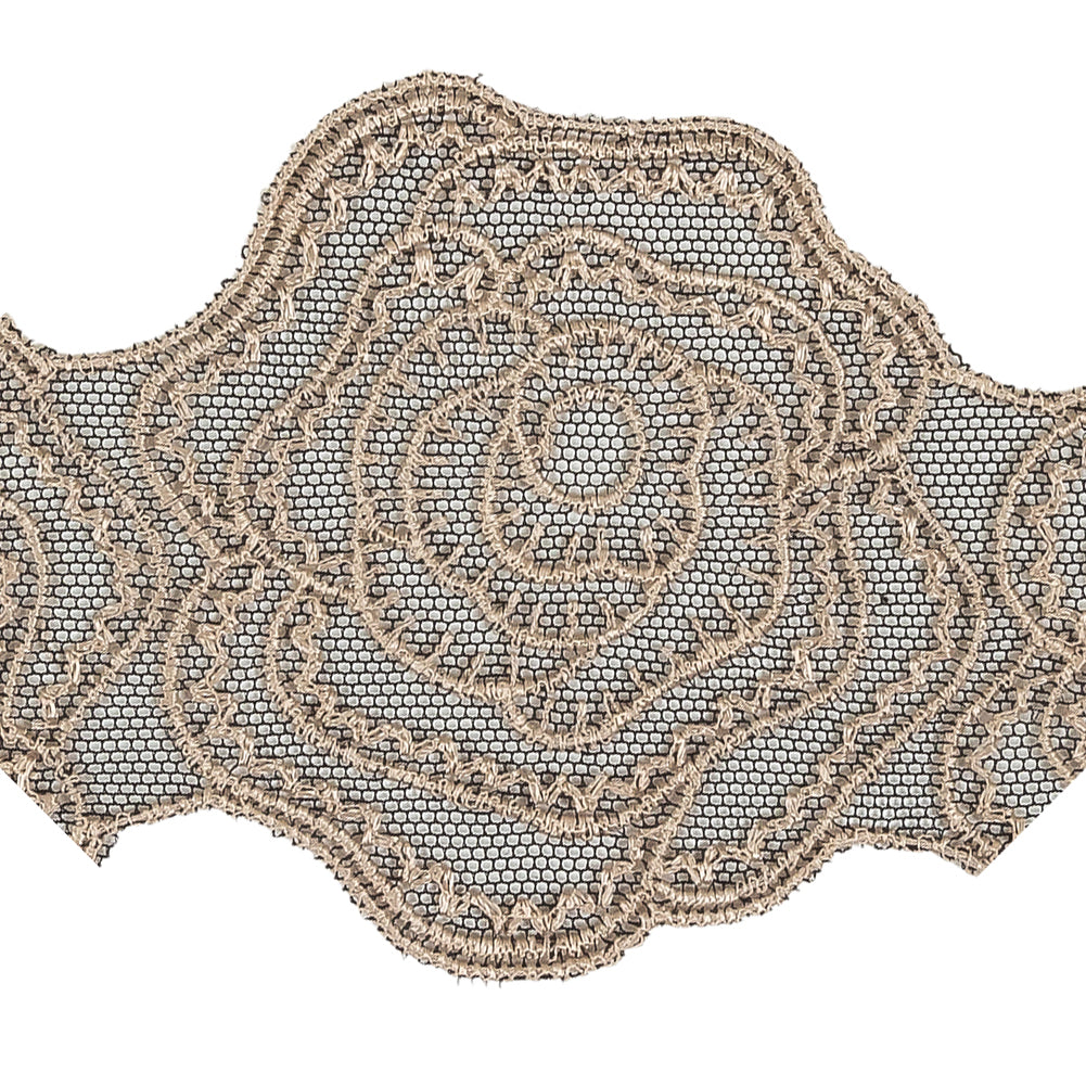 Dark Beige Embroidered & Eyelet Lace - Joann Fabrics