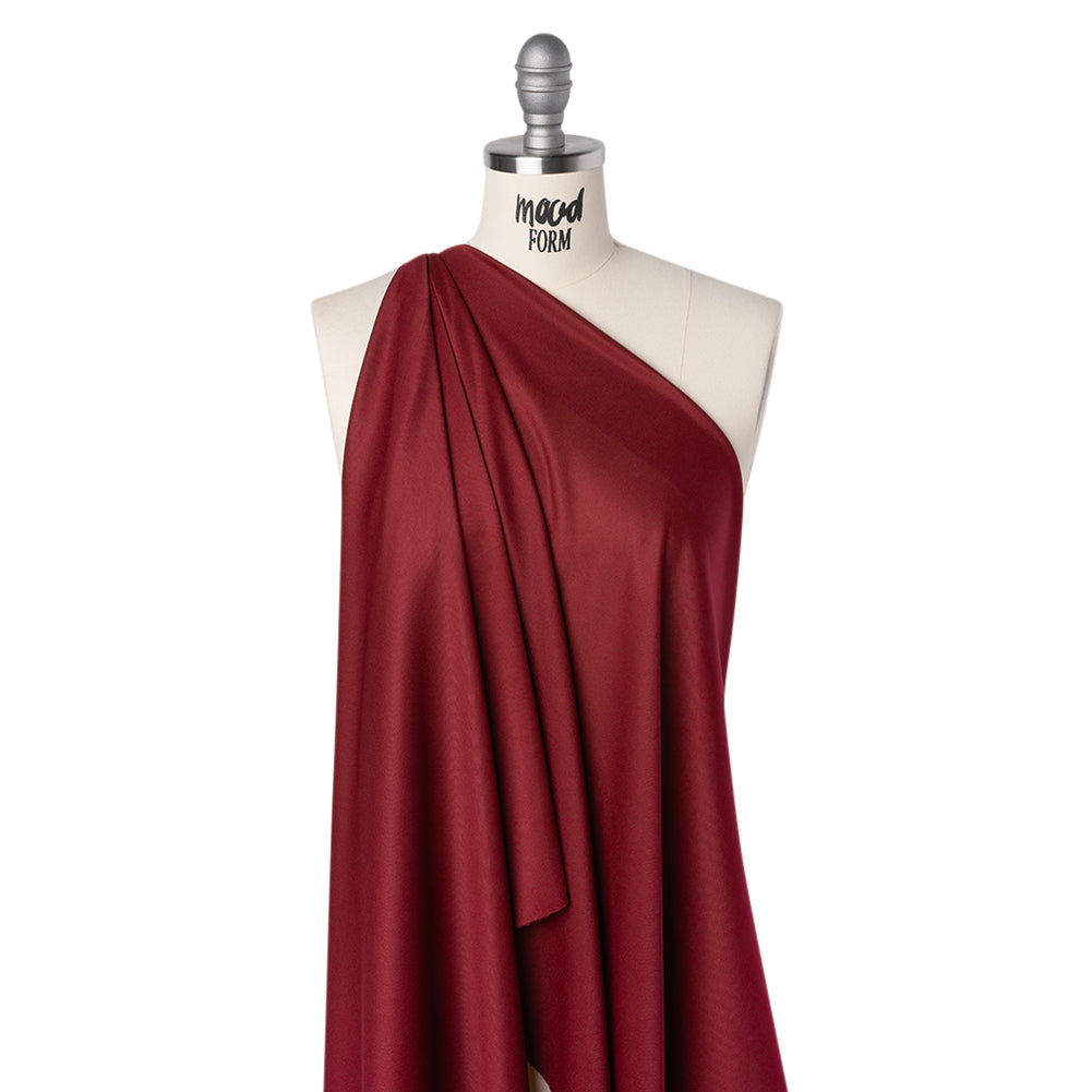 Polyester Pongee Knit Lining - Burgundy - Luca Collection - Joann Fabrics
