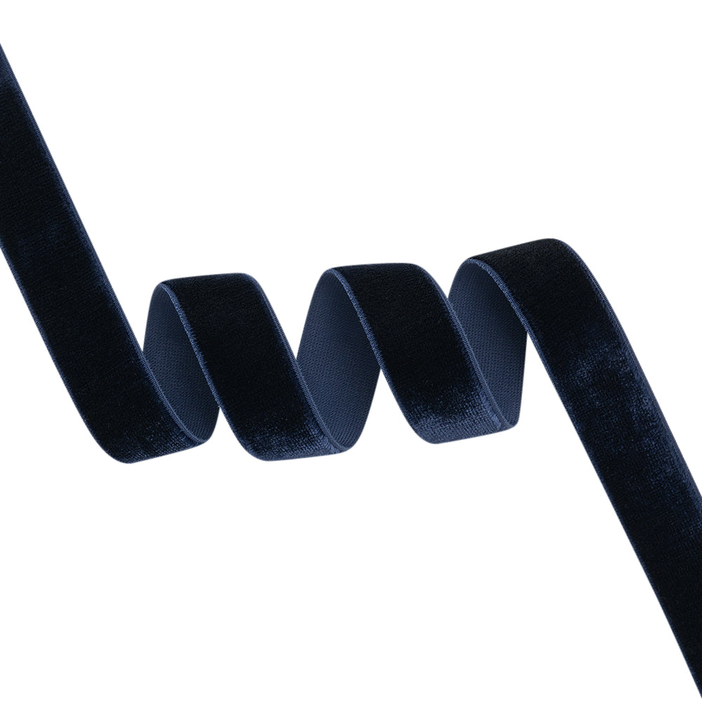 Stretch Velvet Ribbon Trim Made in Italy - 0.625