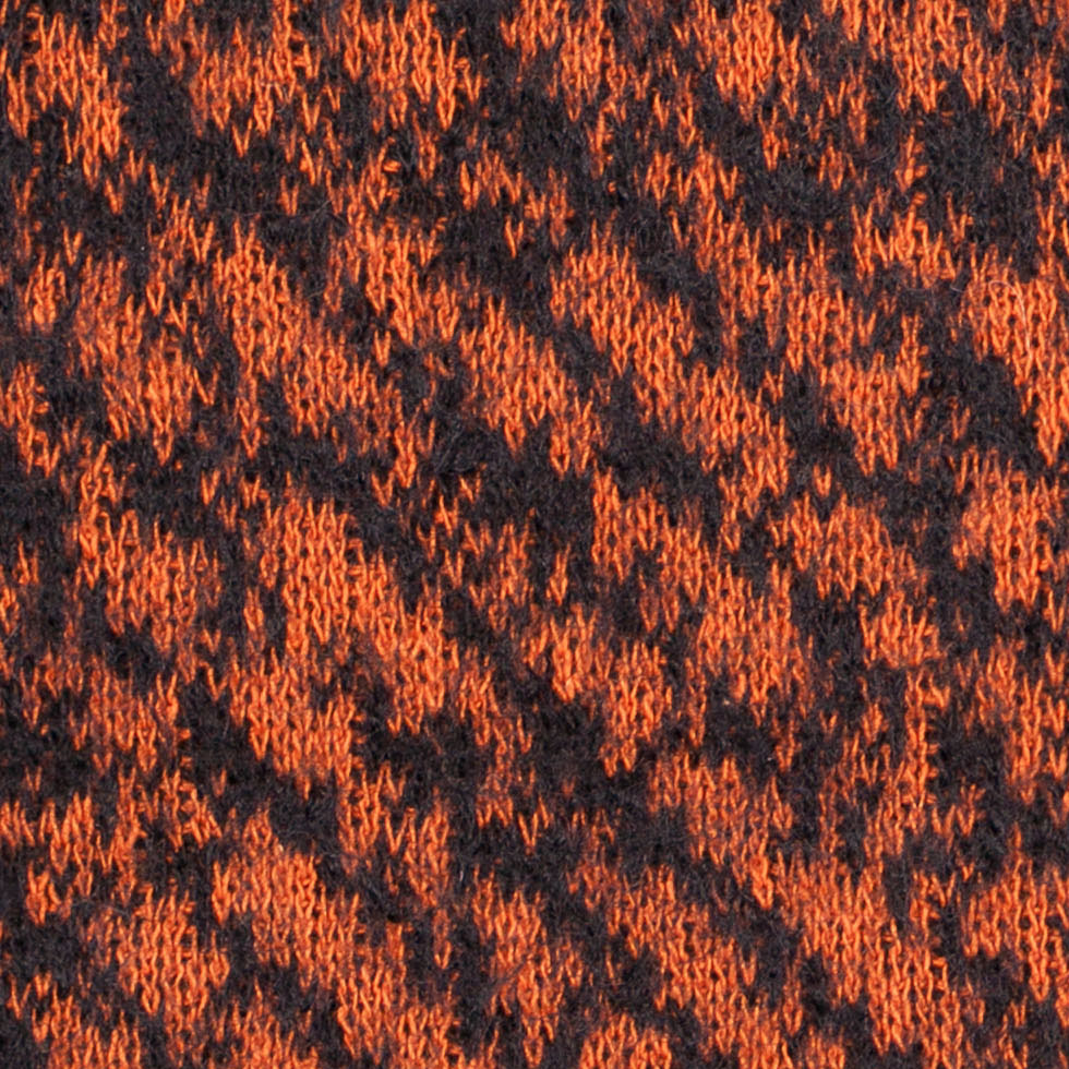 Black and Orange Abstract Blended Virgin Wool Knit - Joann Fabrics