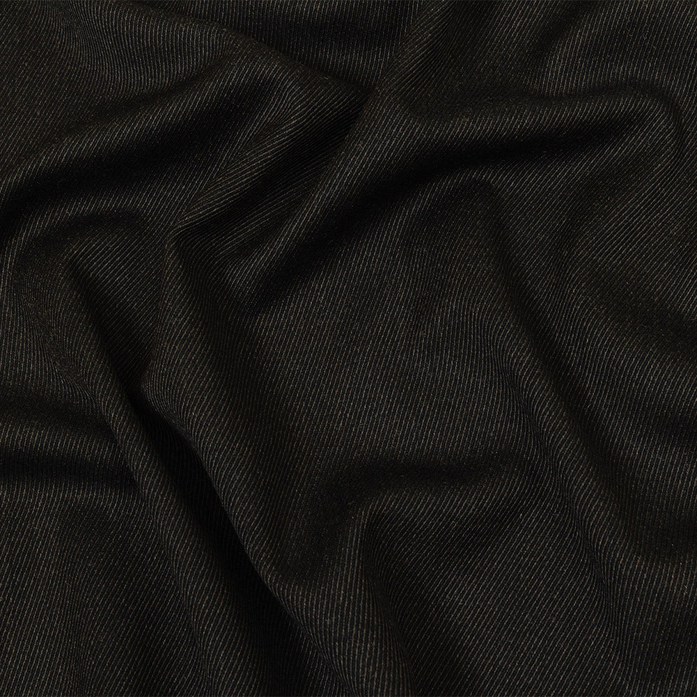 Italian Navy and Brown Heathered Stretch Wool Twill Suiting - Joann Fabrics