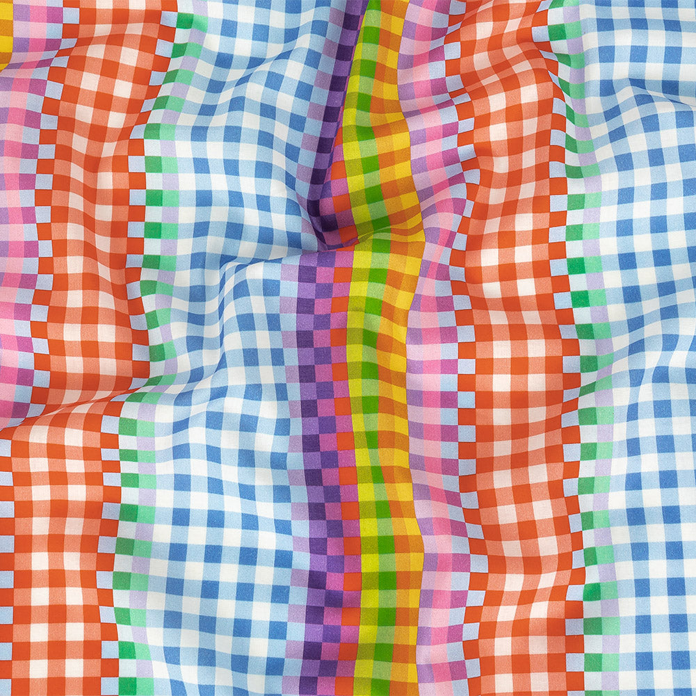 Cotton Voile - Rainbow Checkers - Picnic Patisserie Print - Mood Exclusive Sugar Collection - Joann Fabrics