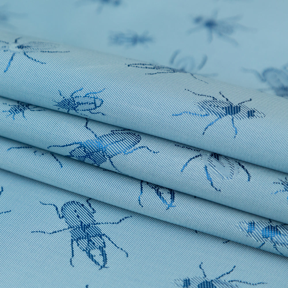 Beetles Jacquard Lining - Light Blue and Royal Blue Bi-Color - Joann Fabrics
