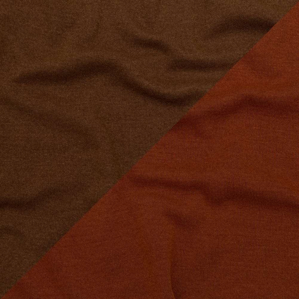 Italian Baked Clay and Carob Brown Reversible Wool Double Knit - Joann Fabrics