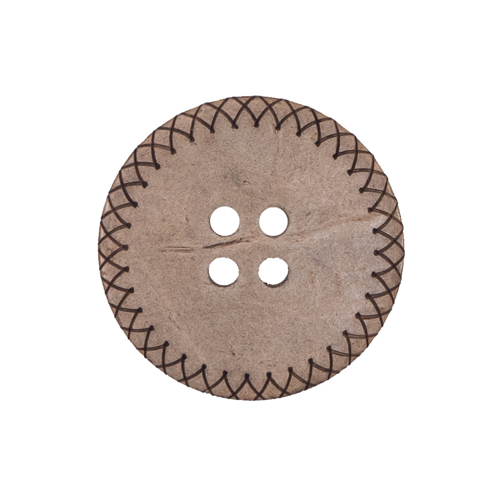 Italian Brown Etched Coconut Button - 40L/25.5mm - Joann Fabrics