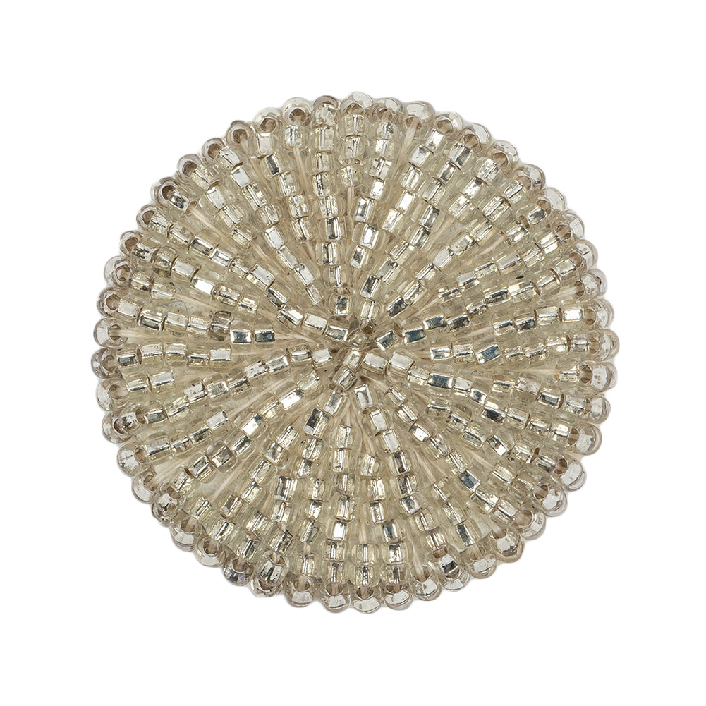 Vintage Silver Lined Beaded Shank Back Button - 50L/32mm - Joann Fabrics