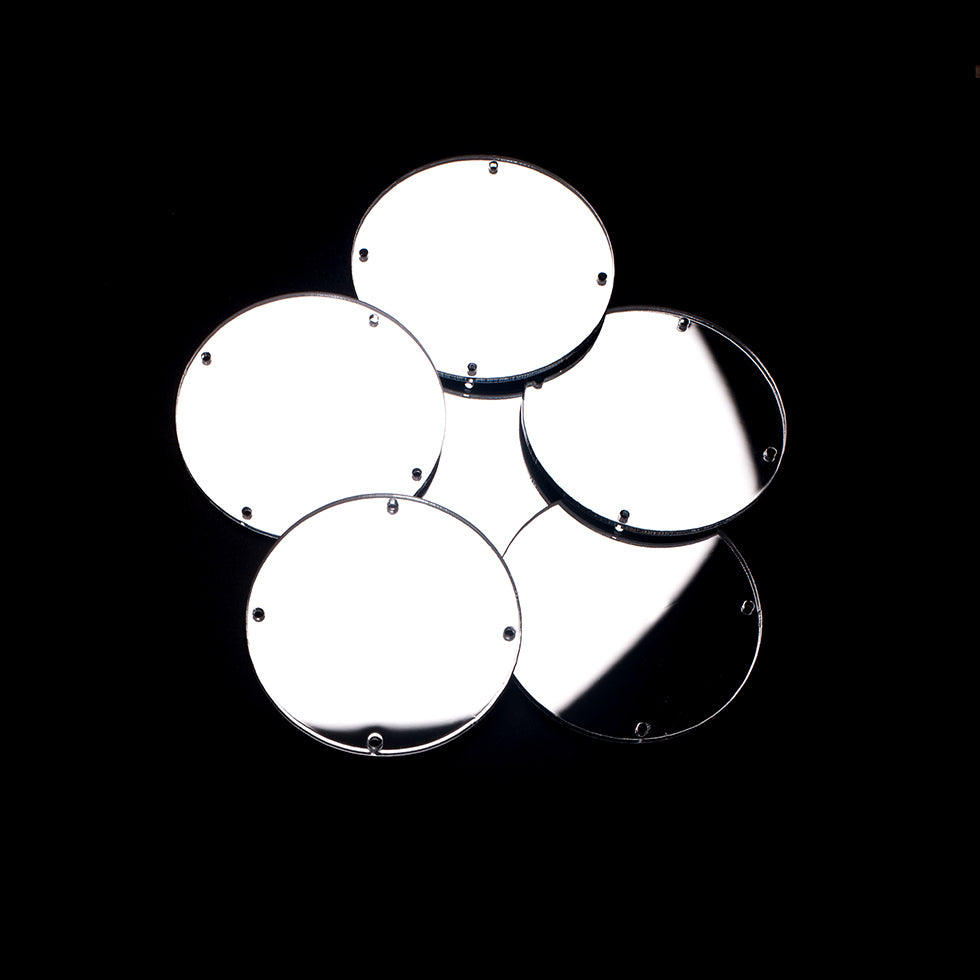Silver Laminate 4-Hole Round Plastic Mirror - 80L/50.8mm - Joann Fabrics