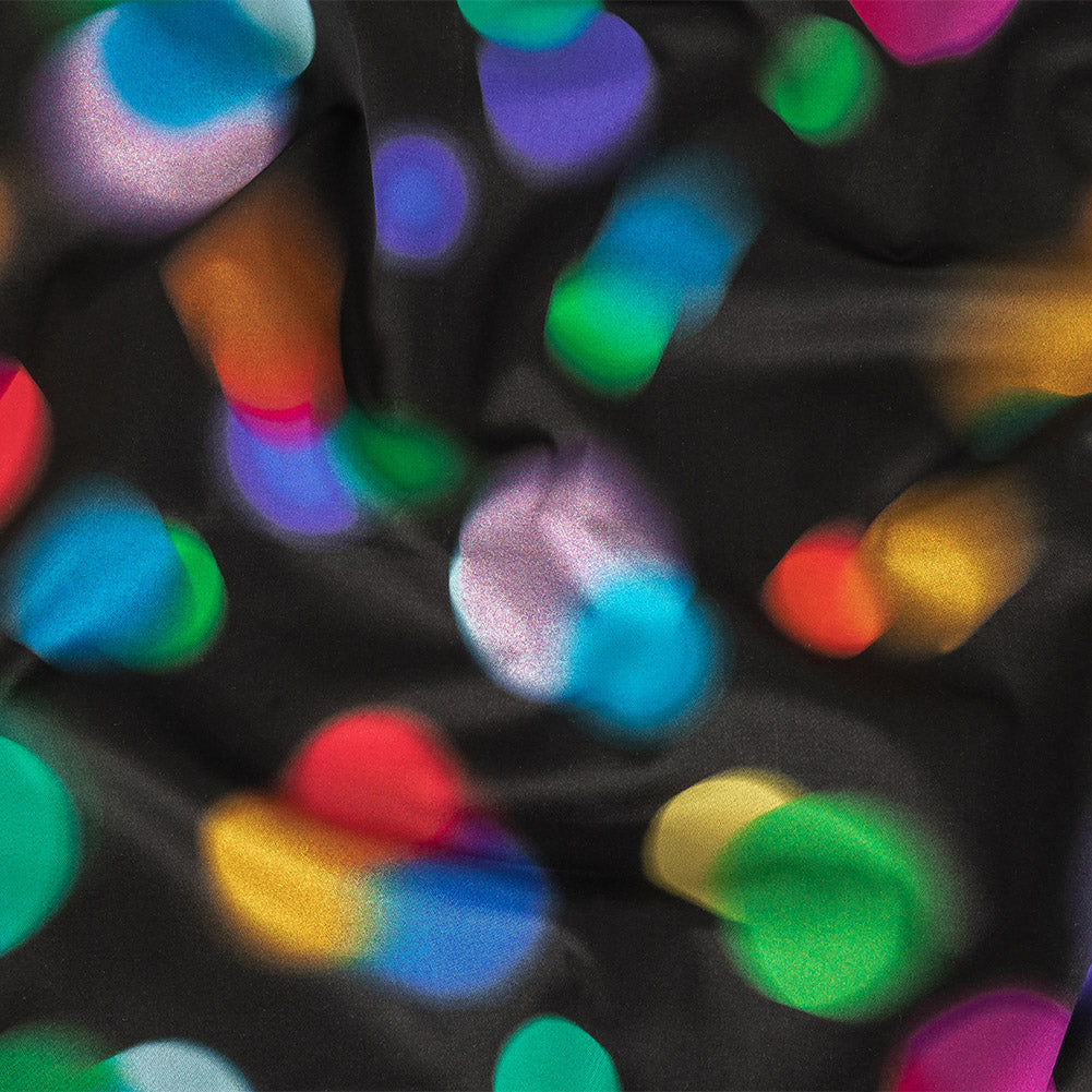 Stretch Cotton Sateen - Rainbow Blurred Spots - Galactic Gumdrops Print - Mood Exclusive Sugar Collection - Joann Fabrics