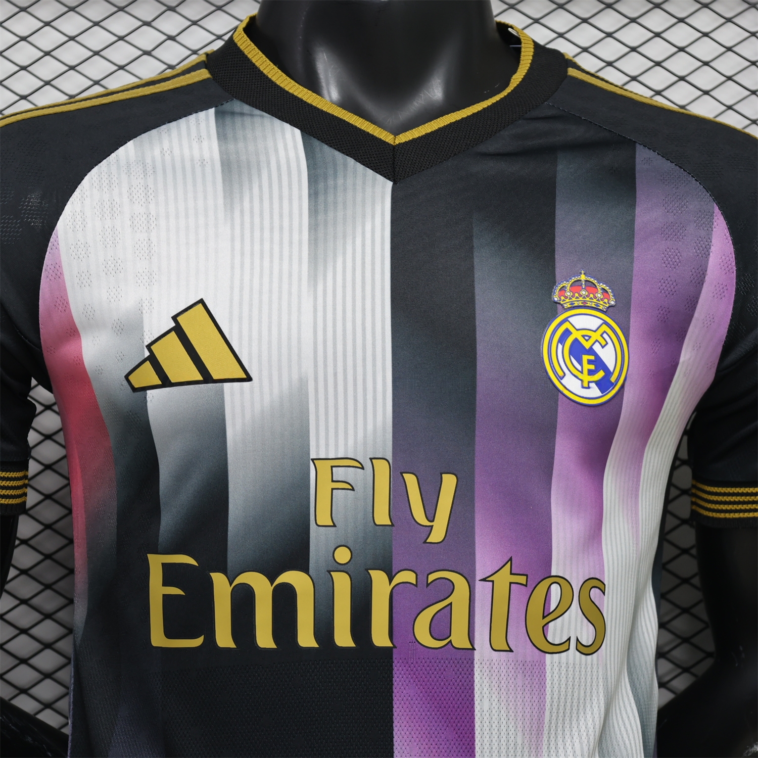Real Madrid 26-27 Black White Gradient Purple Special Jersey - Player Version - UnitedFutballJersey