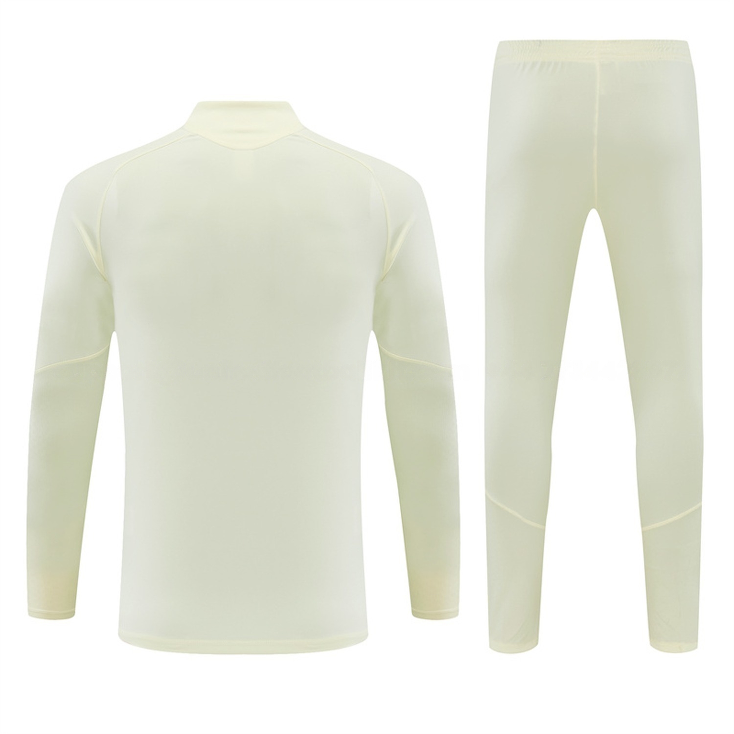 Real Madrid 26-27 Kids Long Sleeve Training Set - Cream Top & Cream Pants - UnitedFutballJersey