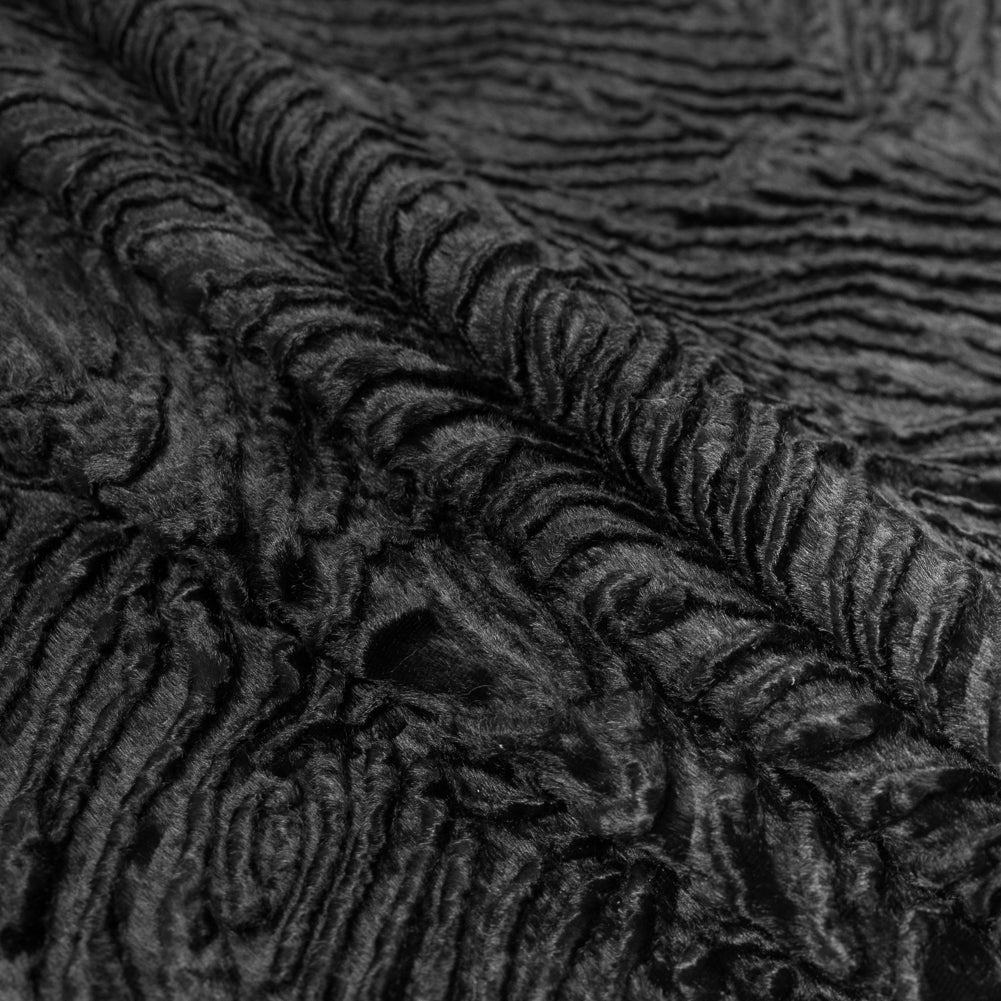 Zebra Embossed Velvet - Black - Joann Fabrics