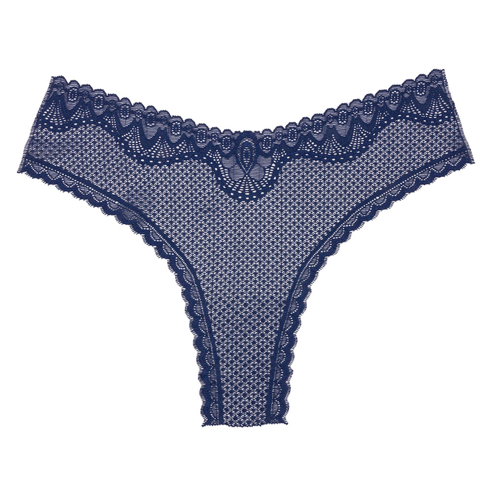 Navy Stretch Lace Panty Trim Panel - 10.25
