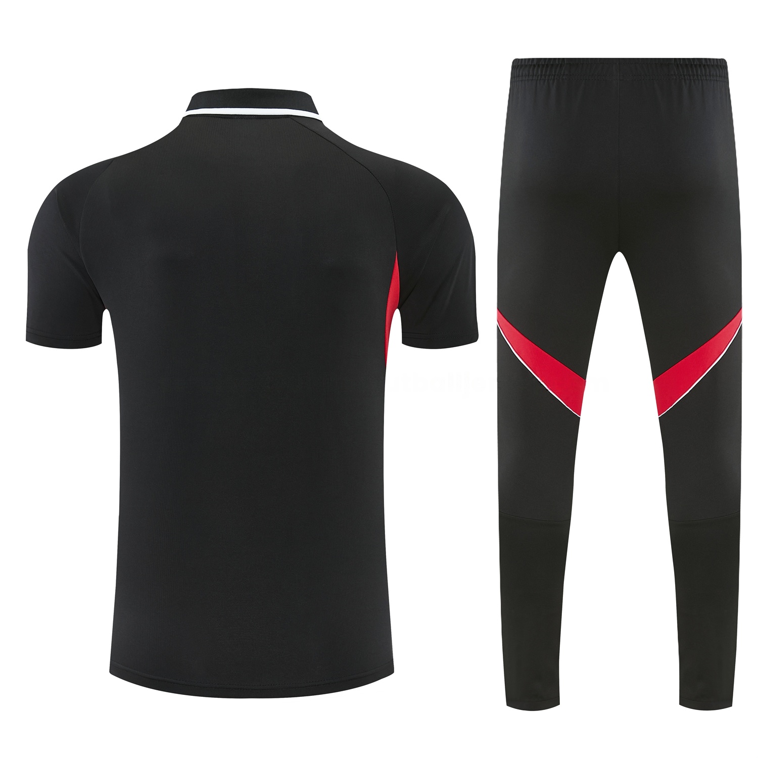 River Plate 25-26 POLO Short-Sleeve Training Set - Black Top and Black Pants - UnitedFutballJersey