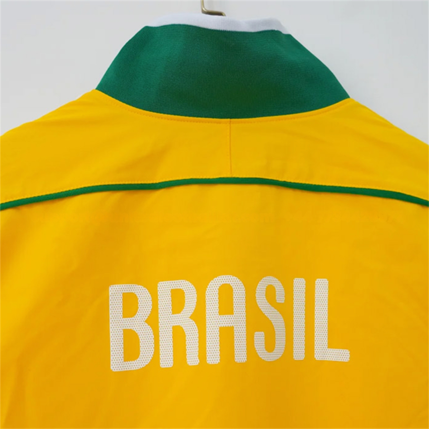 Retro Brazil 2010-11 Home Windbreaker Jacket - Yellow Green - UnitedFutballJersey