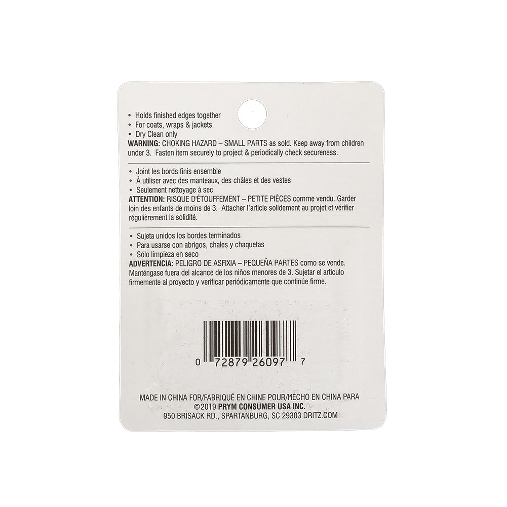 Dritz Black Covered Hook & Eyes - 2 Ct - Joann Fabrics
